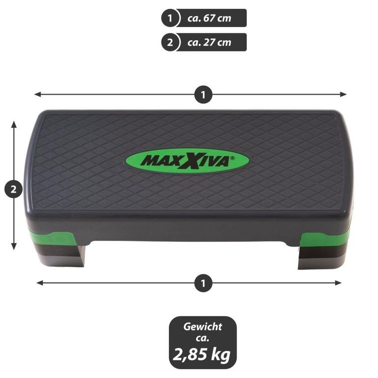 Stepper MAXXIVA, regulowana wysokość, zielony